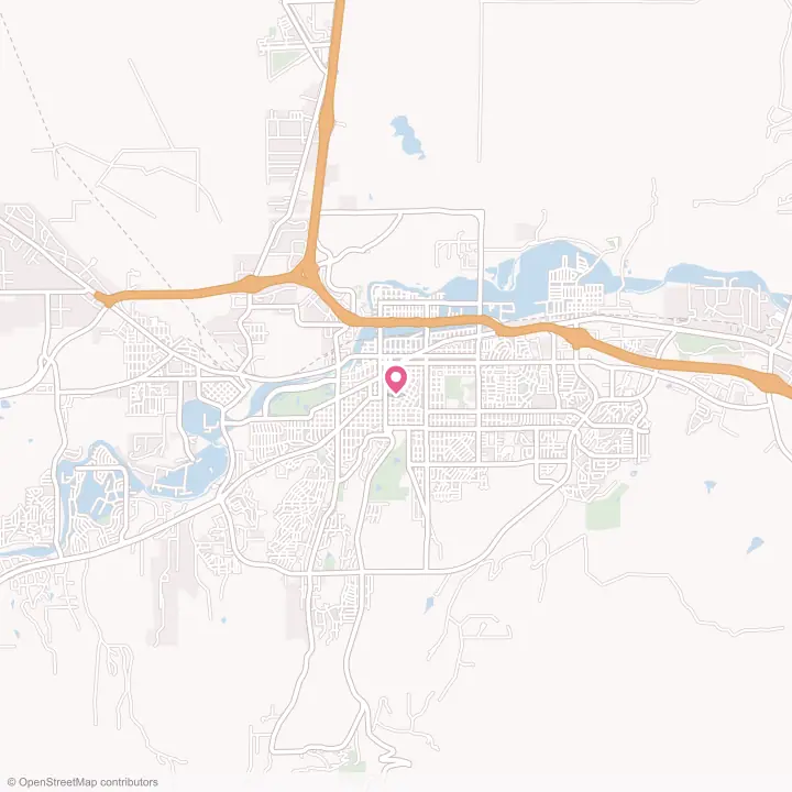 Map of the flower delivery area in Casper, Wyoming