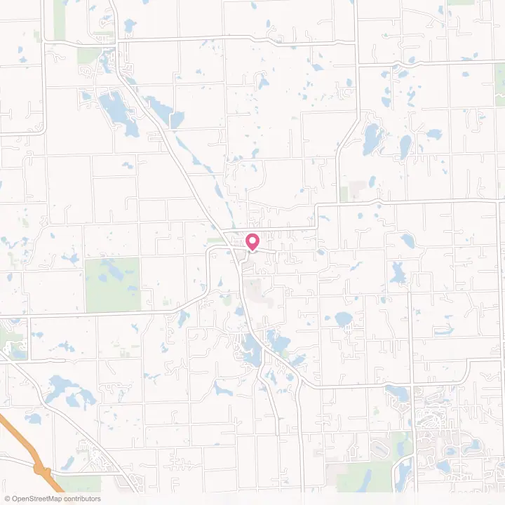 Map of the flower delivery area in Ortonville, Michigan