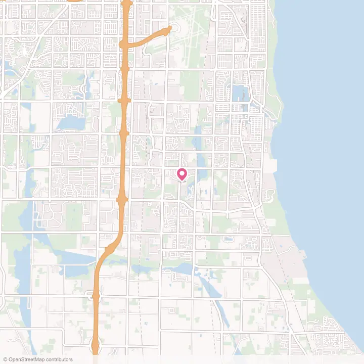 Map of the flower delivery area in Oak Creek, Wisconsin