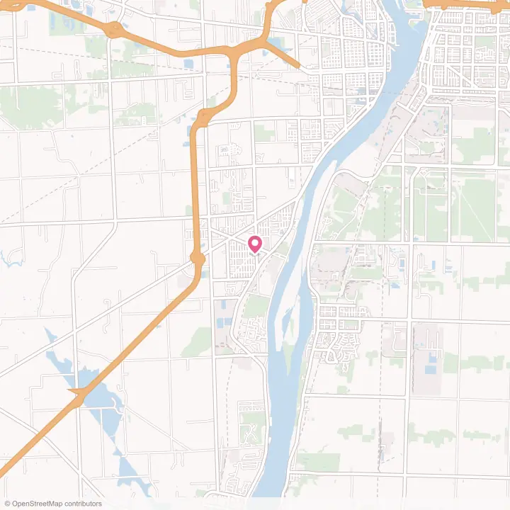 Map of the flower delivery area in Marysville, Michigan