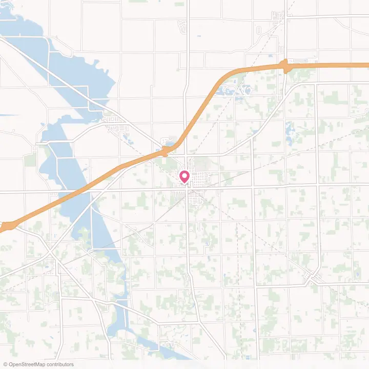 Map of the flower delivery area in Durand, Michigan