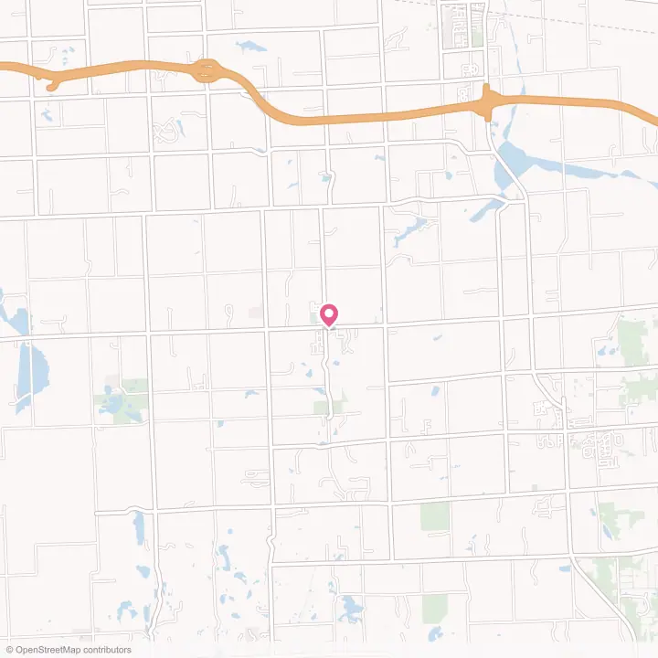 Map of the flower delivery area in Dryden, Michigan