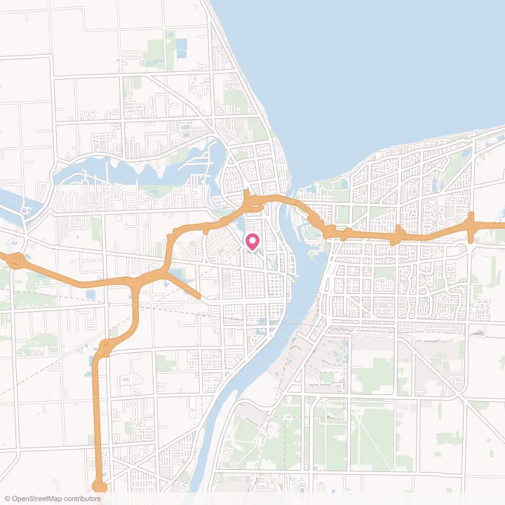 Map of the flower delivery area in Port Huron, Michigan
