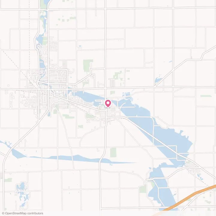 Map of the flower delivery area in Corunna, Michigan