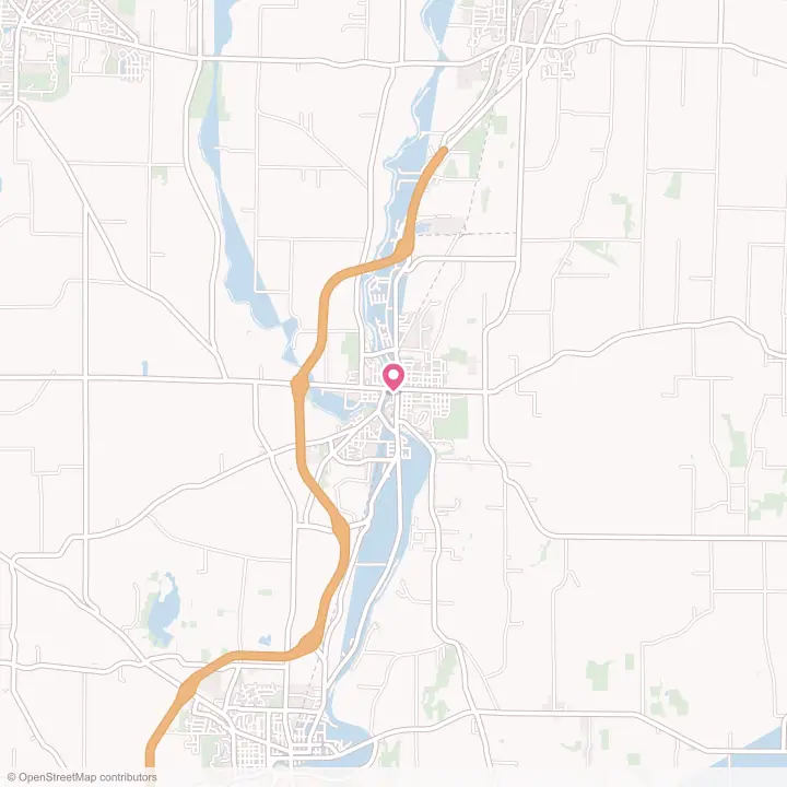 Map of the flower delivery area in Jefferson, Wisconsin