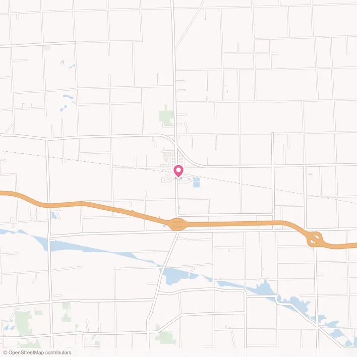 Map of the flower delivery area in Capac, Michigan