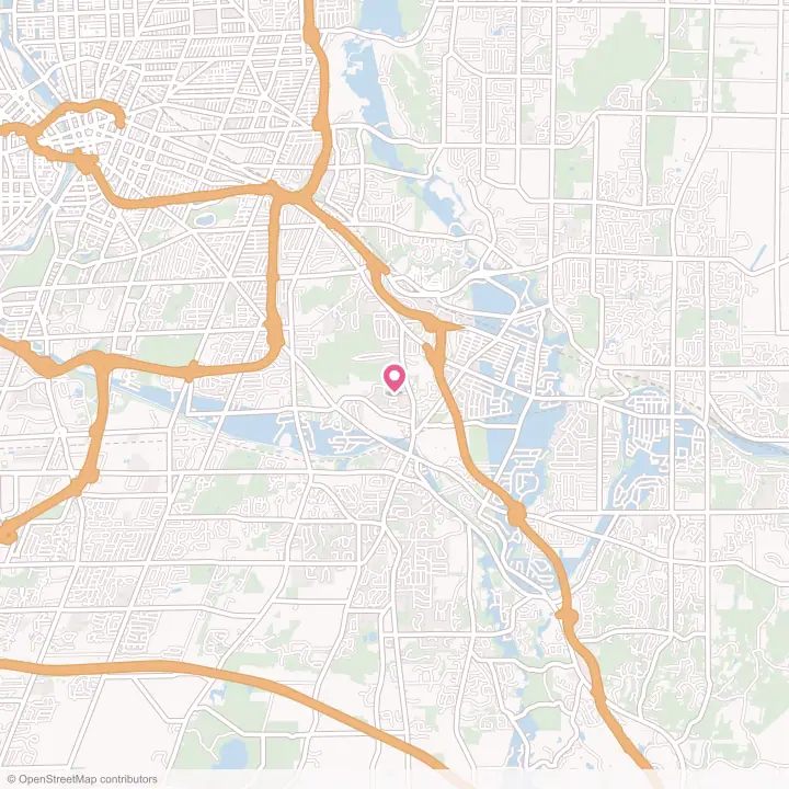 Map of the flower delivery area in Nazareth College, New York