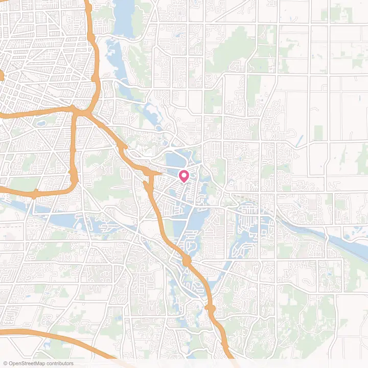 Map of the flower delivery area in East Rochester, New York