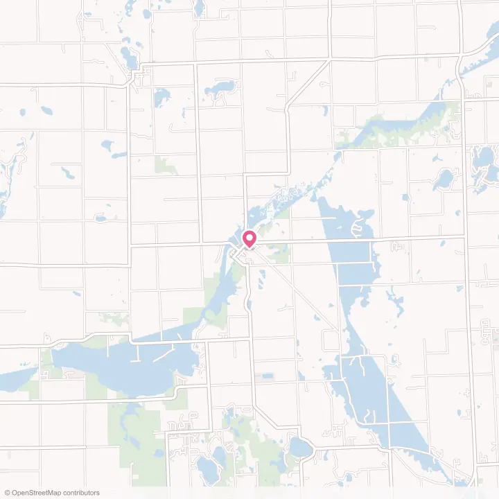 Map of the flower delivery area in Columbiaville, Michigan