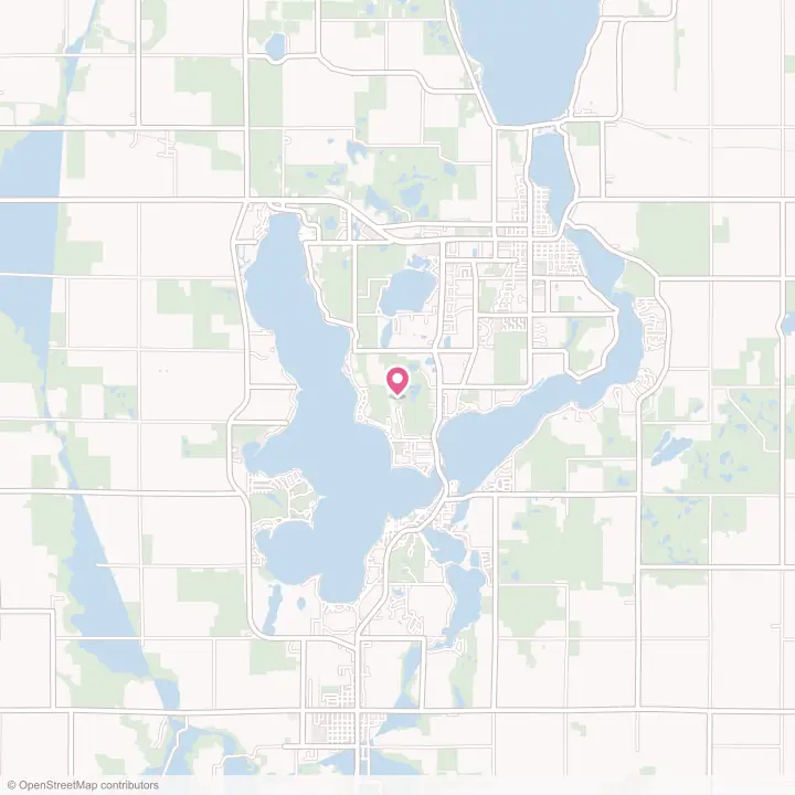 Map of the flower delivery area in Okoboji, Iowa