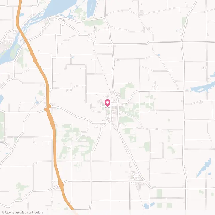 Map of the flower delivery area in Poynette, Wisconsin