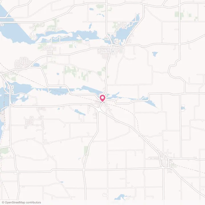 Map of the flower delivery area in Wyocena, Wisconsin