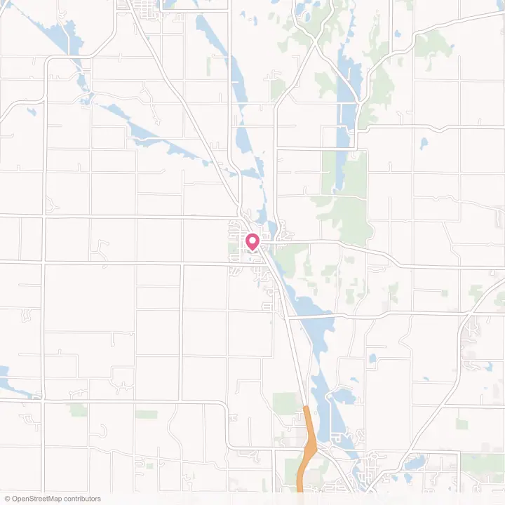 Map of the flower delivery area in Kewaskum, Wisconsin