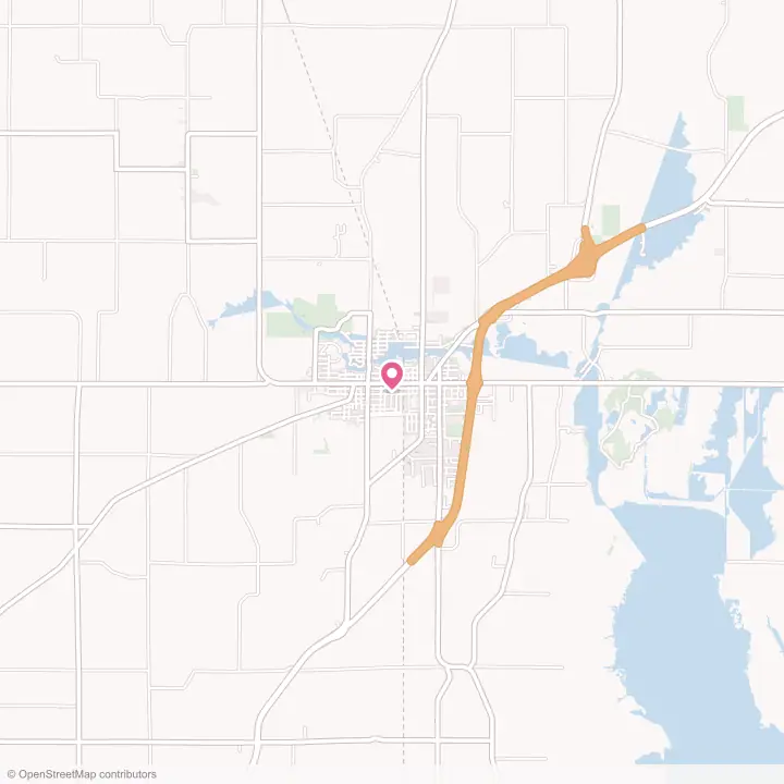 Map of the flower delivery area in Waupun, Wisconsin