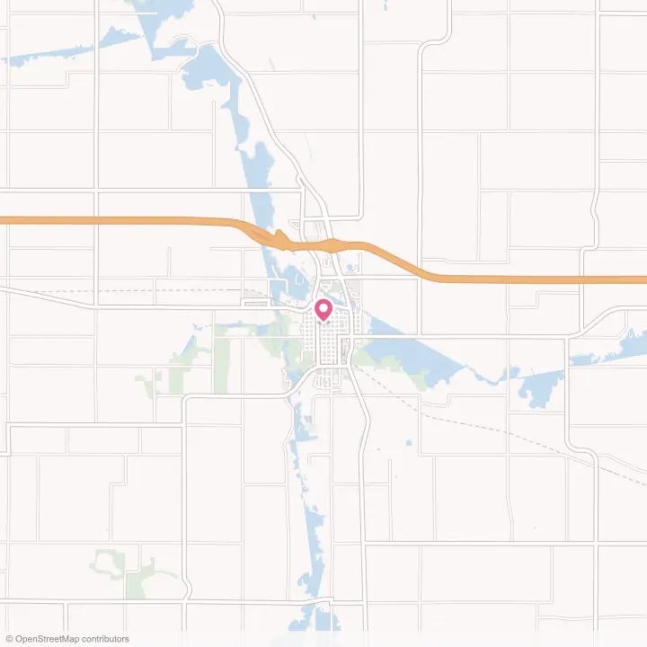 Map of the flower delivery area in Blue Earth, Minnesota