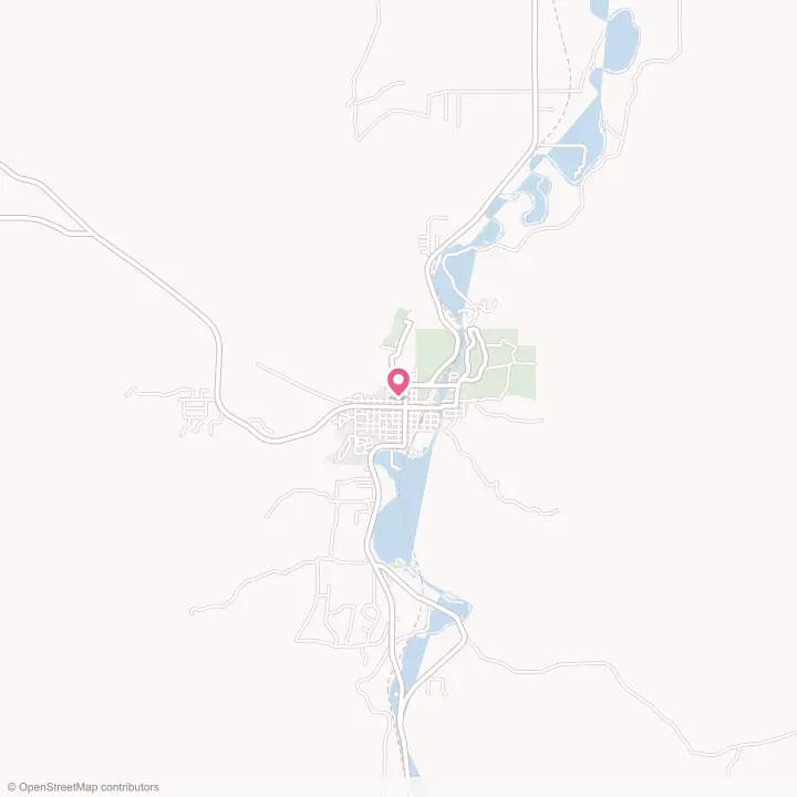 Map of the flower delivery area in Thermopolis, Wyoming