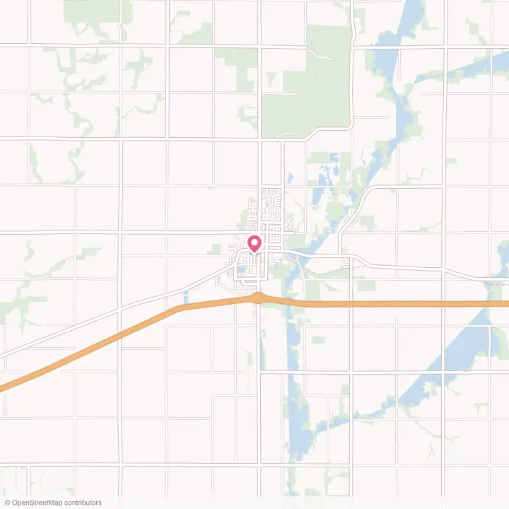 Map of the flower delivery area in Luverne, Minnesota