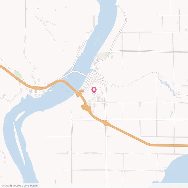 Map of the flower delivery area in Chamberlain, South Dakota