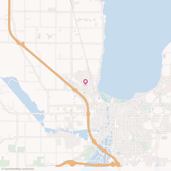 Map of the flower delivery area in North Fond du Lac, Wisconsin