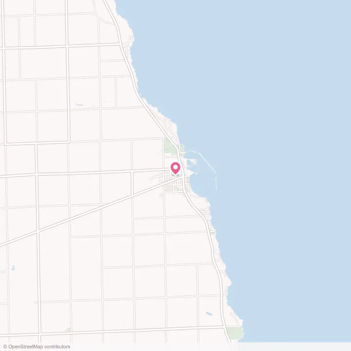 Map of the flower delivery area in Harbor Beach, Michigan