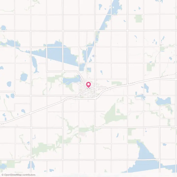 Map of the flower delivery area in Mountain Lake, Minnesota