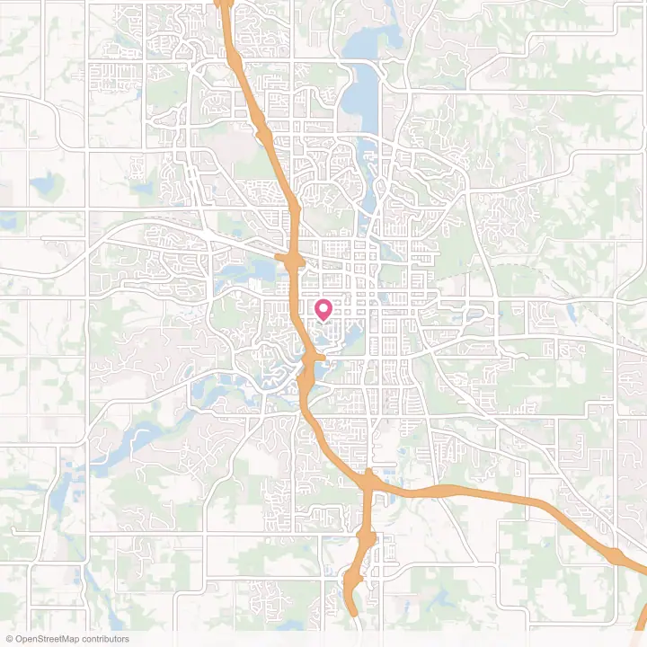 Map of the flower delivery area in Rochester, Minnesota