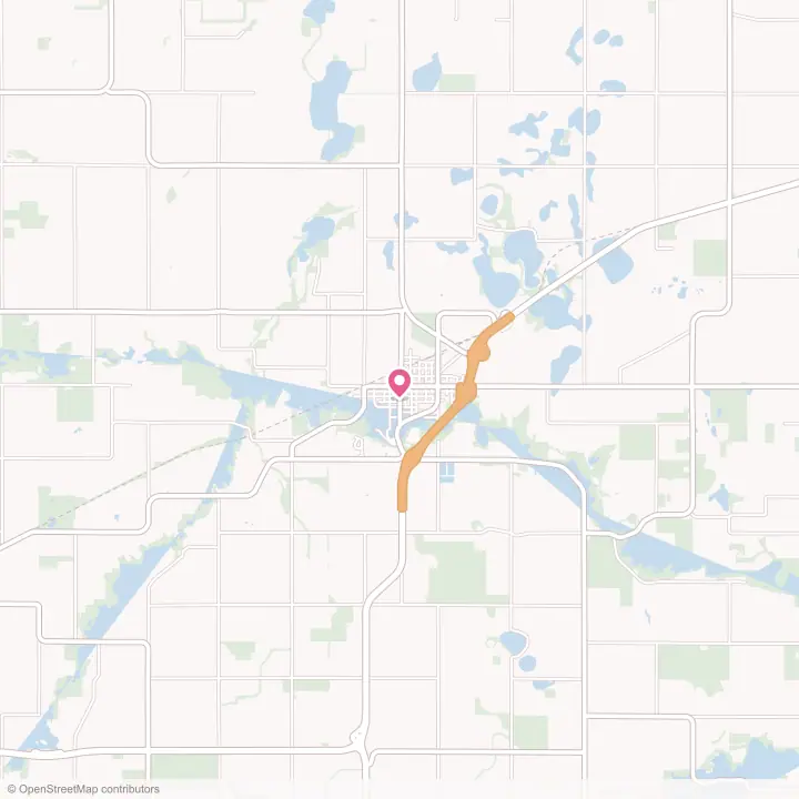 Map of the flower delivery area in Madelia, Minnesota
