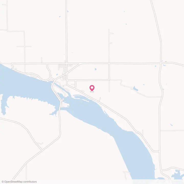 Map of the flower delivery area in Fort Thompson, South Dakota