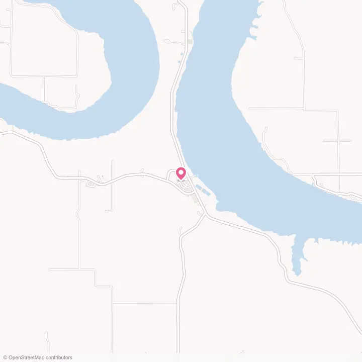 Map of the flower delivery area in Lower Brule, South Dakota