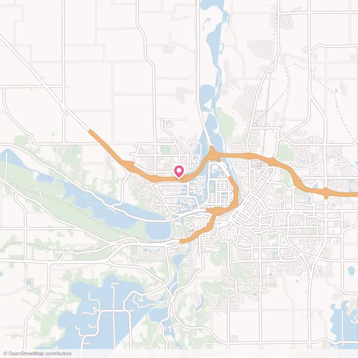 Map of the flower delivery area in North Mankato, Minnesota