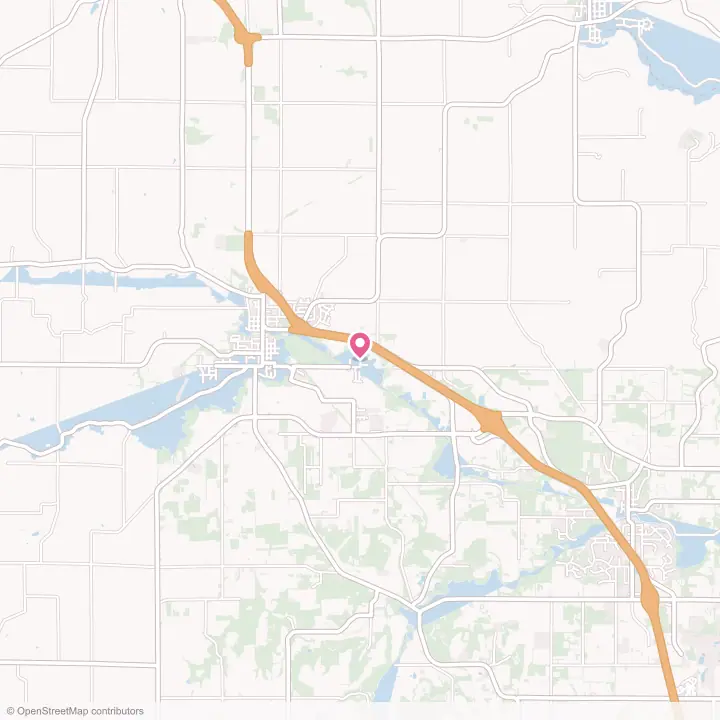 Map of the flower delivery area in Pine Island, Minnesota