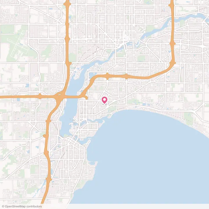 Map of the flower delivery area in Menasha, Wisconsin