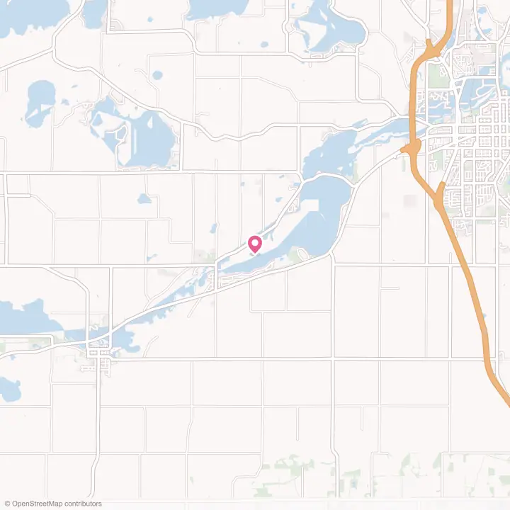 Map of the flower delivery area in Warsaw, Minnesota