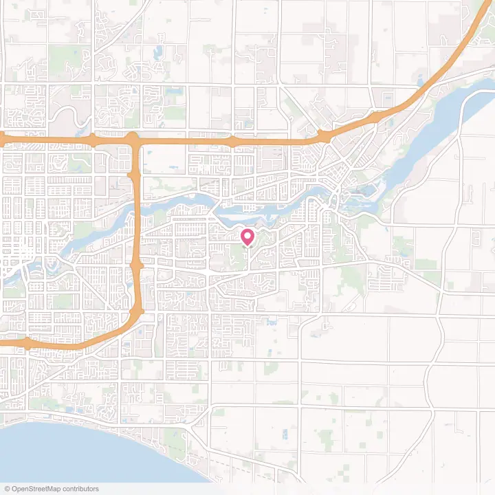 Map of the flower delivery area in Combined Locks, Wisconsin