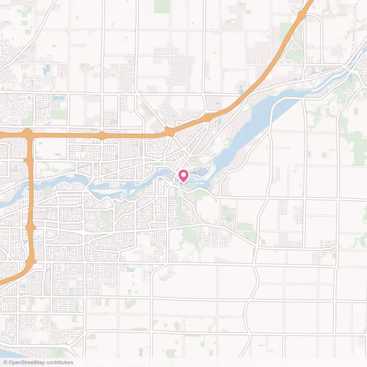 Map of the flower delivery area in Kaukauna, Wisconsin