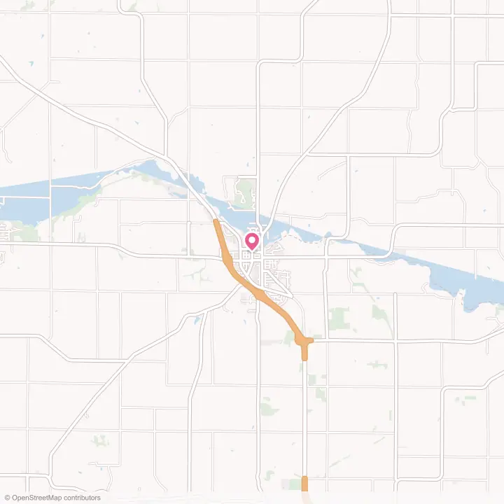 Map of the flower delivery area in Zumbrota, Minnesota