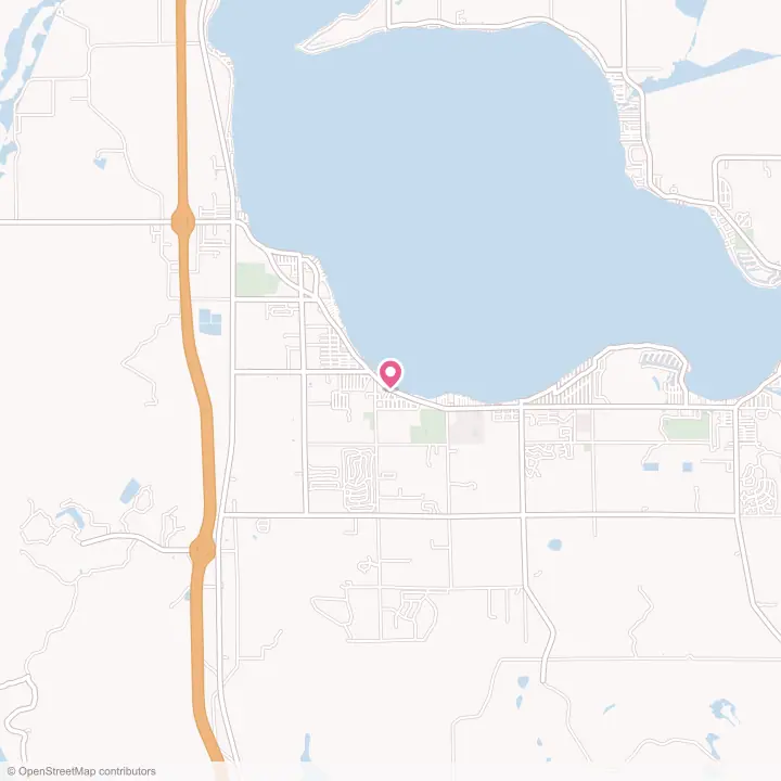 Map of the flower delivery area in Houghton Lake, Michigan