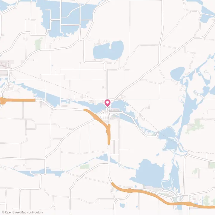 Map of the flower delivery area in Weyauwega, Wisconsin