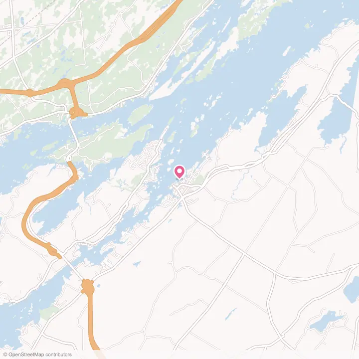 Map of the flower delivery area in Alexandria Bay, New York