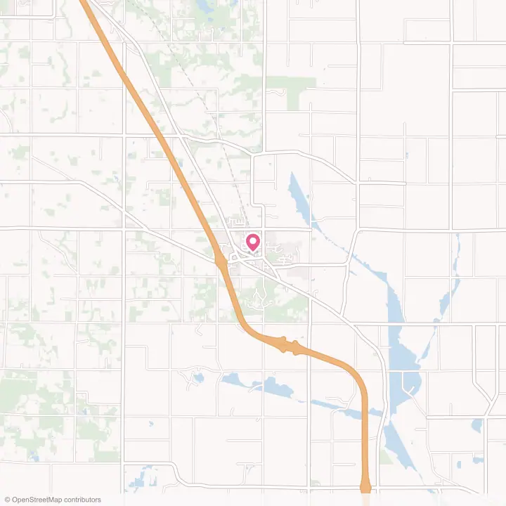Map of the flower delivery area in Denmark, Wisconsin
