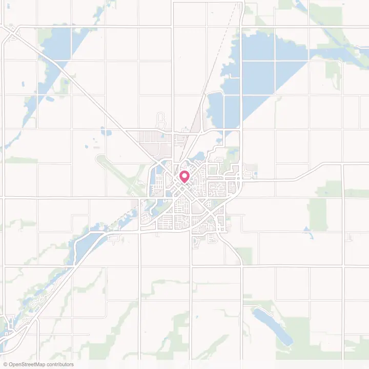 Map of the flower delivery area in Marshall, Minnesota