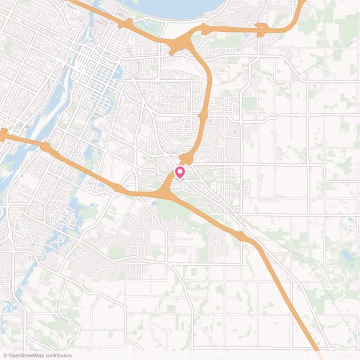 Map of the flower delivery area in Bellevue, Wisconsin