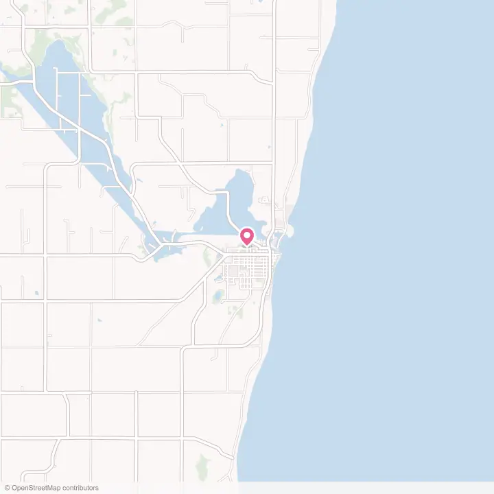 Map of the flower delivery area in Kewaunee, Wisconsin
