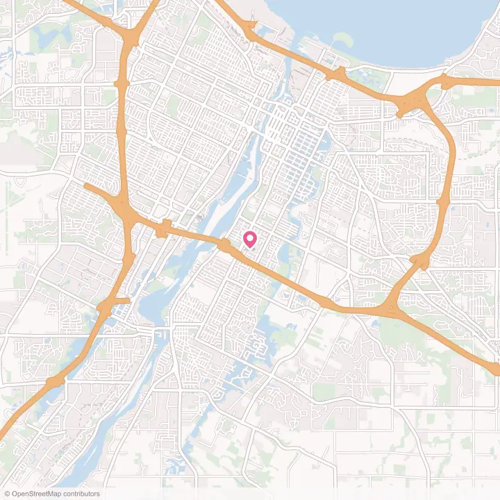 Map of the flower delivery area in Allouez, Wisconsin