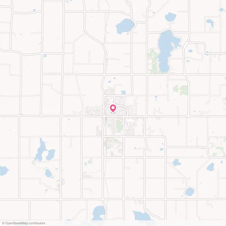 Map of the flower delivery area in New Prague, Minnesota