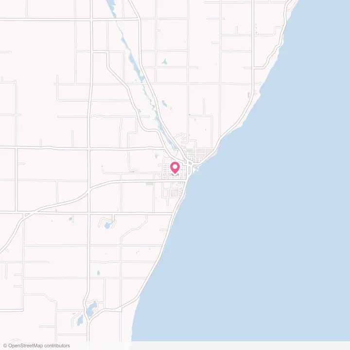 Map of the flower delivery area in Algoma, Wisconsin