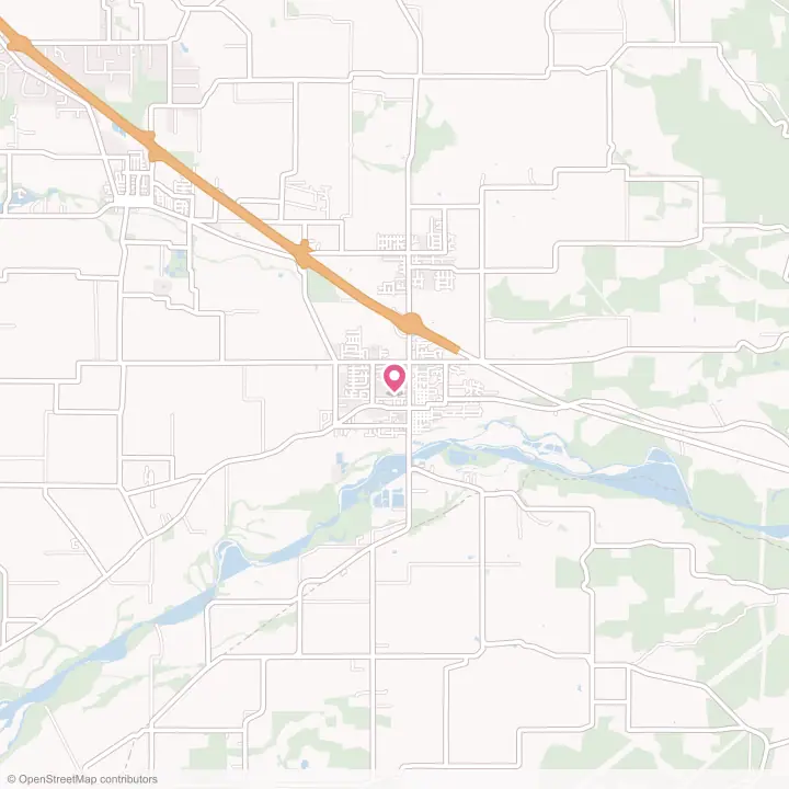 Map of the flower delivery area in Stayton, Oregon