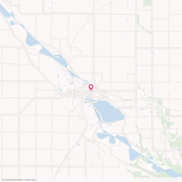 Map of the flower delivery area in Granite Falls, Minnesota