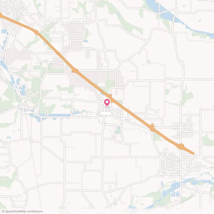 Map of the flower delivery area in Aumsville, Oregon