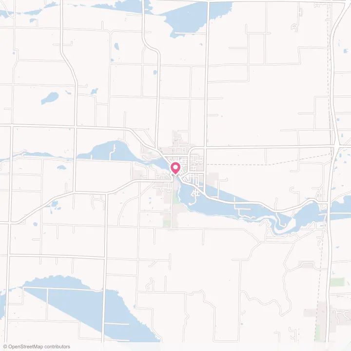 Map of the flower delivery area in Oconto Falls, Wisconsin